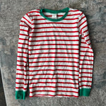 Load image into Gallery viewer, Mini Boden Festive Snug Fit Long John Pajama Set Red White Stripes 9
