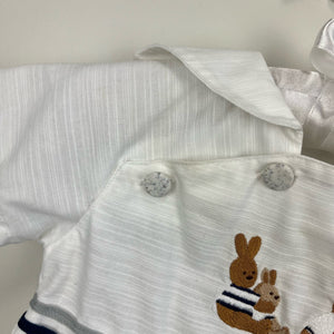 Clayeux France Bunny Shortall Romper 3 Months