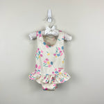 Load image into Gallery viewer, Vintage OshKosh B'gosh Floral Ruffle Bathing Suit 18 Months USA
