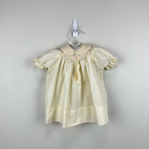 Vintage Polly Flinders Smocked Yellow Dress 6-12 Months