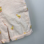 Load image into Gallery viewer, JoJo Maman Bebe 2-Piece Chicks Embroidered Dungarees &amp; Body Set Yellow 6-12 Months NWT
