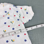 Load image into Gallery viewer, Vintage Short Sleeve White Floral Heart T-Shirt 18 Months
