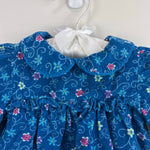 Load image into Gallery viewer, Vintage Gymboree Blue Floral Corduroy Dress Newborn 3-6 Months
