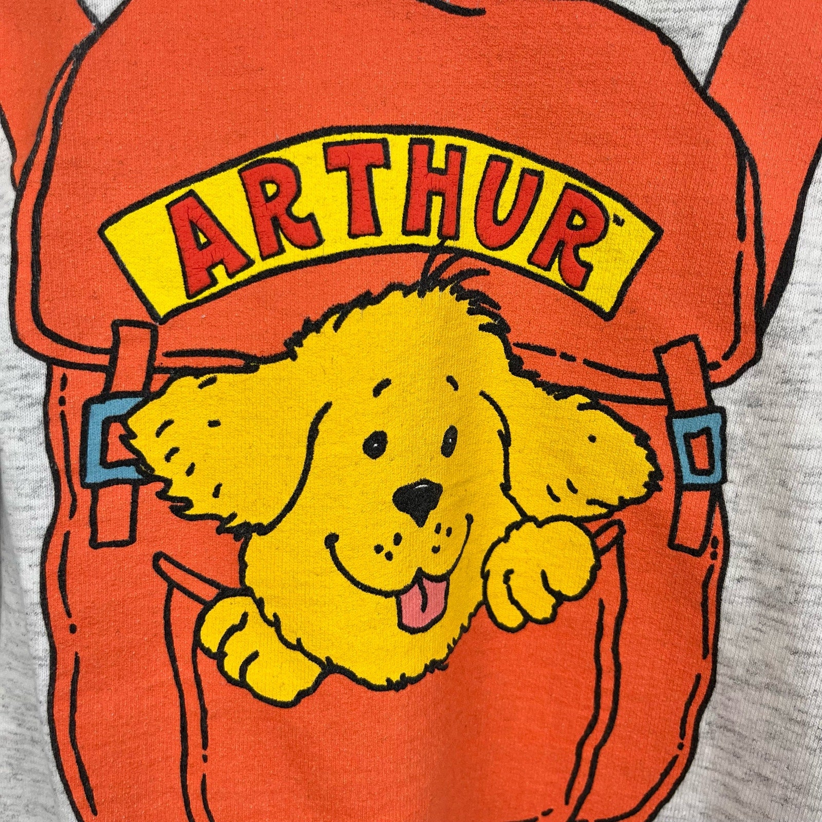 Vintage Arthur Front & Back Backpack Sweatshirt 5/6 USA