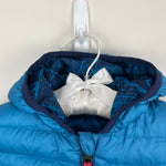 Load image into Gallery viewer, Patagonia Boys' Reversible Down Sweater Hoody Jacket Balkan Blue 6-12 Months
