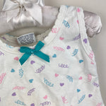 Load image into Gallery viewer, Vintage Pacemaker Togs Pastel Heart Polka Dot Dress 2T USA
