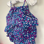 Load image into Gallery viewer, Vineyard Vines Ruffle Whale Romper 3-6 Months
