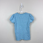 Load image into Gallery viewer, Mini Boden Short Sleeved Pointelle Top Blue 8-9
