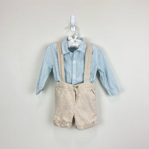 Janie and Jack Blue Plaid Bodysuit 12-18 Months