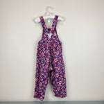 Load image into Gallery viewer, Vintage OshKosh B'gosh Purple Floral Overalls 4T USA
