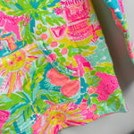 Load image into Gallery viewer, Lilly Pulitzer Girls UPF 50+ Little Skipper Popover Multi Sunshine State of Mind XL 12-14
