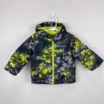 Load image into Gallery viewer, Columbia Frosty Slope Ski Jacket City Grey Brushed Camo/Bright Chartreuse 2T

