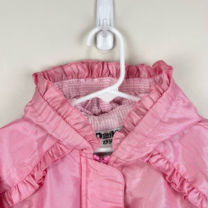 Vintage OshKosh B'gosh Pink Ruffle Bow Windbreaker Jacket Large 6