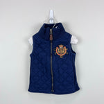 Load image into Gallery viewer, Ralph Lauren Navy Blue Quilted Equestrian Vest 3T
