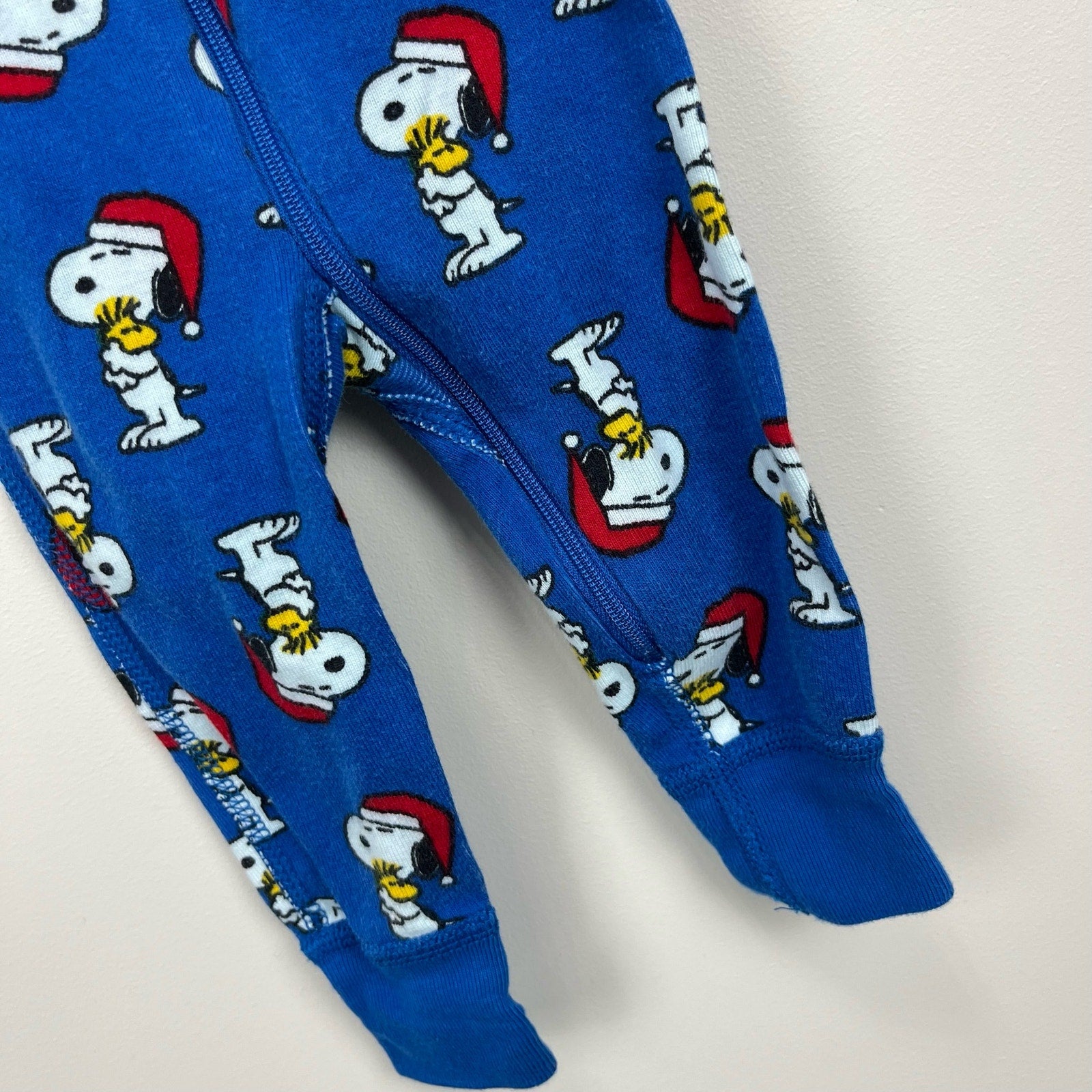 Hanna Andersson Snoopy Santa Pajamas 60 cm 3-6 Months