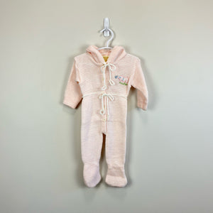 Vintage Novelty Knit Light Pink Coverall