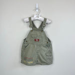 Load image into Gallery viewer, Vintage OshKosh B'gosh Olive Green Khaki Airplane Shortalls 18 Months
