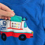 Load image into Gallery viewer, Hanna Andersson French Terry Lift-the-Flap Ice Cream Truck Applique Sweatshirt 100 cm 4T

