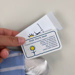 Load image into Gallery viewer, Florence Eiseman Stripe Knit Dress with Basket of Flowers Light Blue White 18 Months NWT

