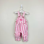 Load image into Gallery viewer, Vintage OshKosh B&#39;gosh Pink Striped Overalls 18 Months USA
