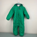 Load image into Gallery viewer, Patagonia Baby Reversible Puff-Ball Bunting Blue Green Waves 18 Months
