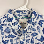 Load image into Gallery viewer, Mini Boden Cotton Linen Shirt Sapphire Blue Seashore Boys 13-14
