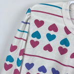 Load image into Gallery viewer, Vintage Gitano Eva Hearts &amp; Striped Pullover M
