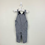 Load image into Gallery viewer, Janie and Jack Navy Blue Houndstooth Overalls 6-12 Months
