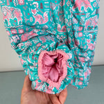 Load image into Gallery viewer, Columbia Snuggly Bunny Bunting Down Snow Suit Pink Green Animals 6-12
