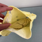 Load image into Gallery viewer, Vintage Cradle Togs Embroidered Cat Yellow Dress Diaper Set Lace Ruffle Small NWOT
