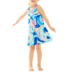 Load image into Gallery viewer, Lilly Pulitzer Girls Camryn Dress Multi Ocean Jewels L 8-10
