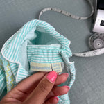 Load image into Gallery viewer, JoJo Maman Bebe Embroidered Aqua Smocked Seersucker Dress 6-12 Months
