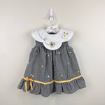 Load image into Gallery viewer, Vintage Samara Seersucker Bumblebee Flower Dress 24 Months

