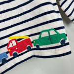 Load image into Gallery viewer, Mini Boden Breton Stripe Applique Car Tee Shirt 3-6 Months
