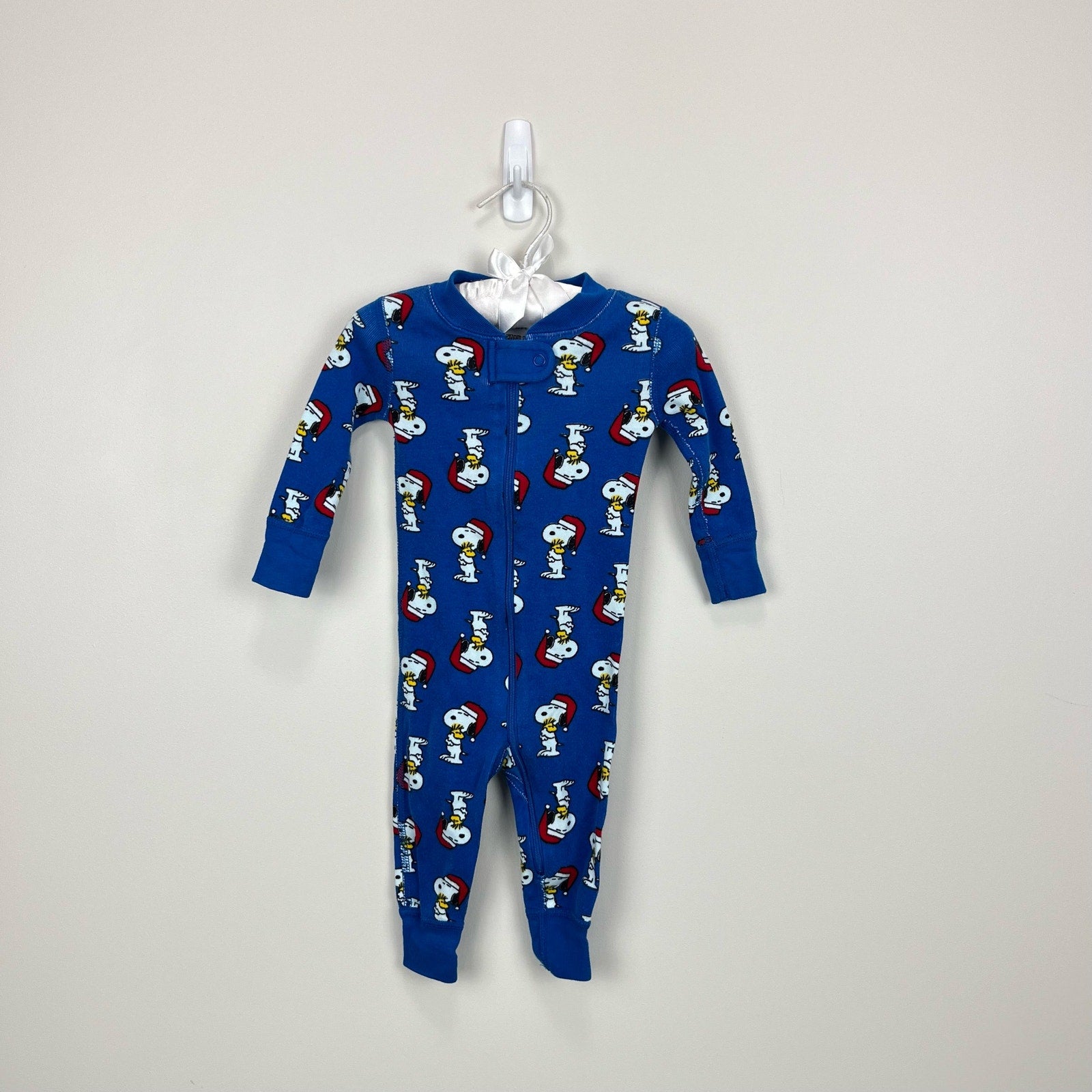 Hanna Andersson Snoopy Santa Pajamas 60 cm 3-6 Months