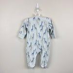Load image into Gallery viewer, Kissy Love Kissy Kissy Blue Giraffe Zip Footie 6-9 Months
