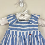 Load image into Gallery viewer, Mayoral Striped Dress Denim Blue and White 70 cm 4-6 Months
