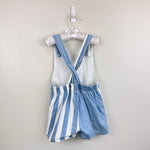 Load image into Gallery viewer, Vintage Mixed Blue Stripe Shortall Romper 4T
