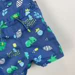 Load image into Gallery viewer, Mayoral Baby Printed Blue Shortalls 6-9 Months
