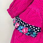 Load image into Gallery viewer, Vintage Pink Polka Dot Ruffle Floral Jumpsuit 12 Months
