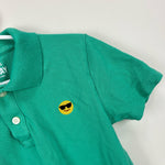 Load image into Gallery viewer, Crewcuts Everyday Critter Polo Shirt Green Smiley 6-7
