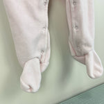 Load image into Gallery viewer, Jacadi Paris Pink Velour Ruffle Footie 12 Months
