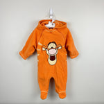 Load image into Gallery viewer, Vintage Y2K Winnie the Pooh Tigger Fleece Footie Coverall Costume 6-9 Months

