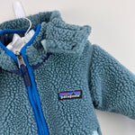 Load image into Gallery viewer, Patagonia Reversible Tribbles Hoody Jacket Blue Gray Stars 2T
