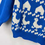 Load image into Gallery viewer, BoBo Choses Farmhouse Knit Organic Cotton Sweater Blue 6 Months 68 cm NWT

