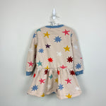 Load image into Gallery viewer, Mini Boden Cosy Printed Sweatshirt Dress Sandpiper Multi Star 6-7
