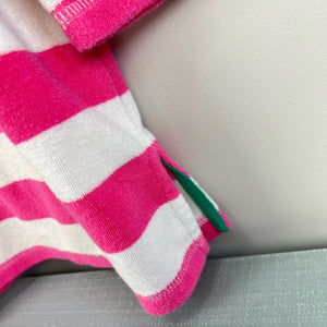 Mini Boden Pink Stripe Towelling Throw-on 8-9