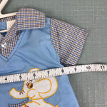 Load image into Gallery viewer, Vintage Mayfair Kids Blue Elephant Diaper Shirt Set Newborn

