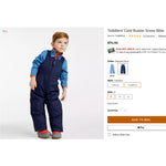 Load image into Gallery viewer, L.L. Bean Kids Navy Blue Cold Buster Snow Bib Overalls 2T
