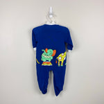 Load image into Gallery viewer, Vintage Lullaby Land Blue Circus Footie Coverall Medium 14.5-18 lbs USA
